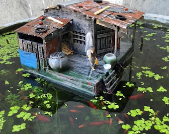 Fishtank decoration, Floating House for fish tank, Aquarium gift