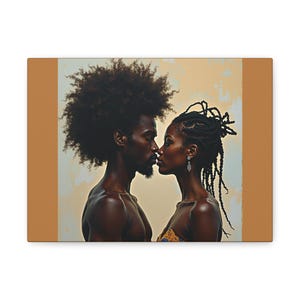 Love Embrace Wall Art, Couple Canvas Print, Home Decor, Gift for Couples, Inspirational Art