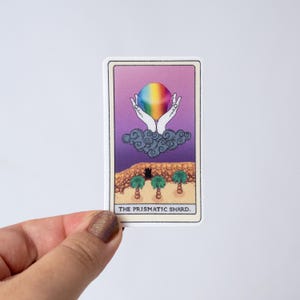 The Prismatic Shard Tarot Card Sticker vinyl waterproof dishwasher safe stardew valley concerned ape loteria skull cavern