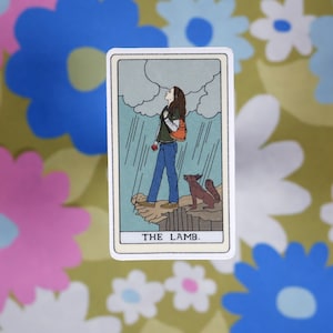 The Lamb Tarot Card Sticker vinyl waterproof dishwasher safe bella swan edward cullen twilight saga vampire jacob black loteria lion in love