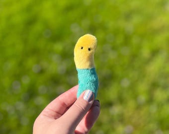 Peluche de gusano de goma agrio de limón y lima, juguete antiestrés, peluche de animal de peluche, caramelo verde y amarillo