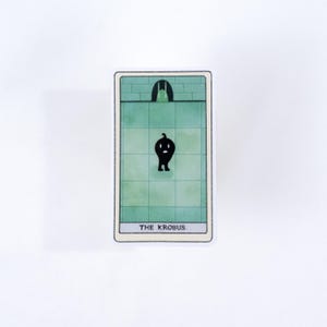 The Krobus Tarot Card Sticker vinyl waterproof dishwasher safe stardew valley concernedape video game