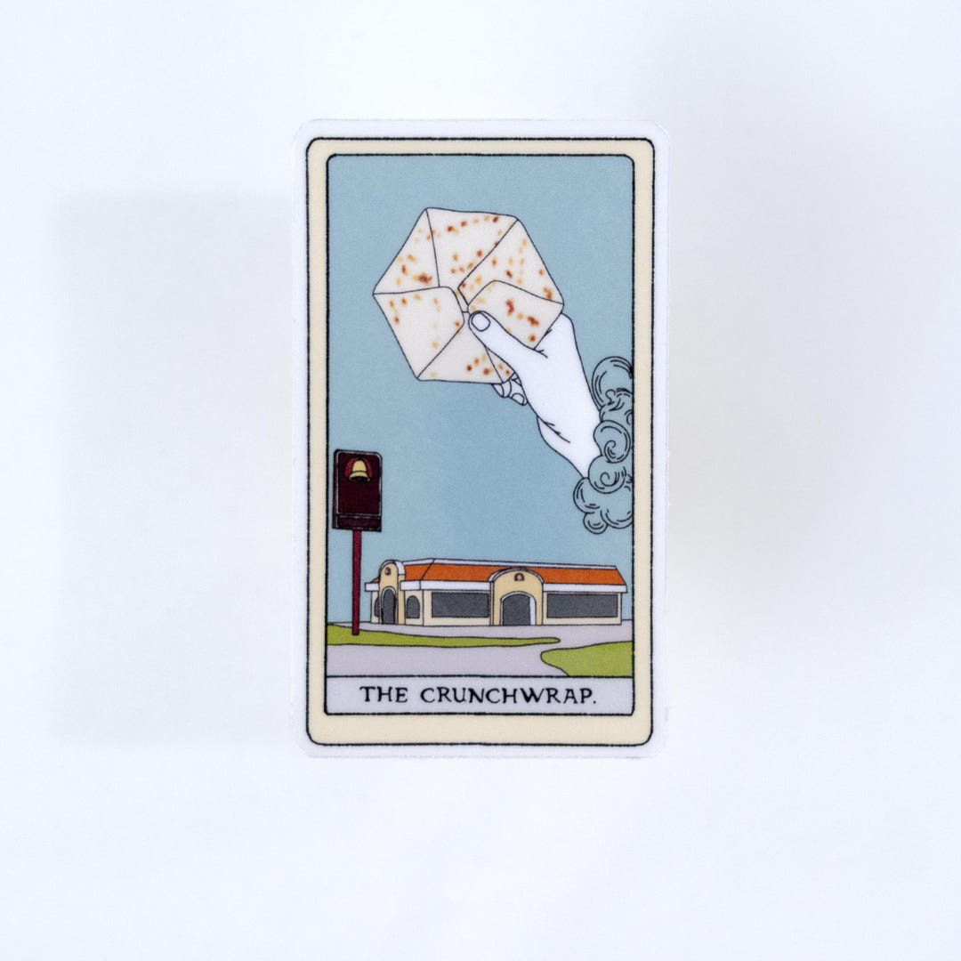 The Crunchwrap Sticker Vinyl Waterproof Dishwasher Safe Taco Bell ...
