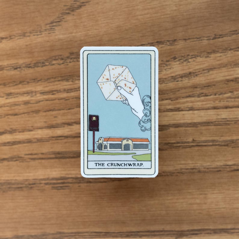 The Crunchwrap Sticker Vinyl Waterproof Dishwasher Safe Taco Bell ...