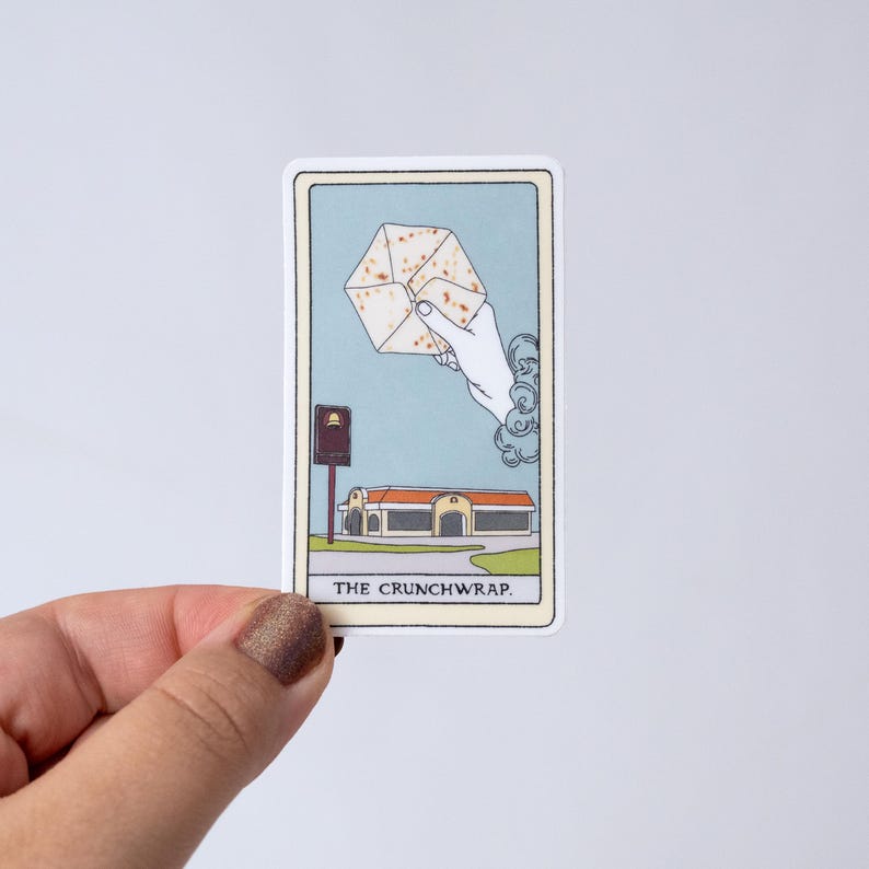 The Crunchwrap Sticker Vinyl Waterproof Dishwasher Safe Taco Bell ...