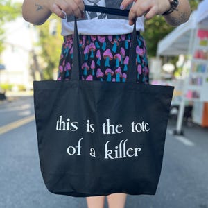 This is The Tote of a Killer Tote Bag twilight purse bag grocery bookbag black titsoak edward cullen sparkling vampire bella swan glitter
