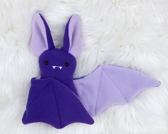 Peluche pipistrello viola, bambola di peluche, animaletto di peluche color lavanda