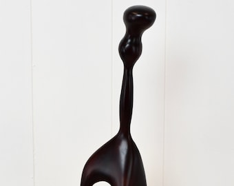 Freeform Modernist Carved Wood Table Top Sculpture Biomorphic