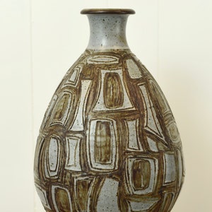 Grote Joel Edwards Californië Gesigneerd Mid Century Studio Pottery Vaas
