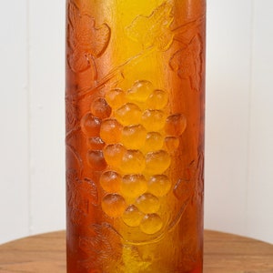 Sascha B Brastoff Orange Resin Mid Century Grape Vase