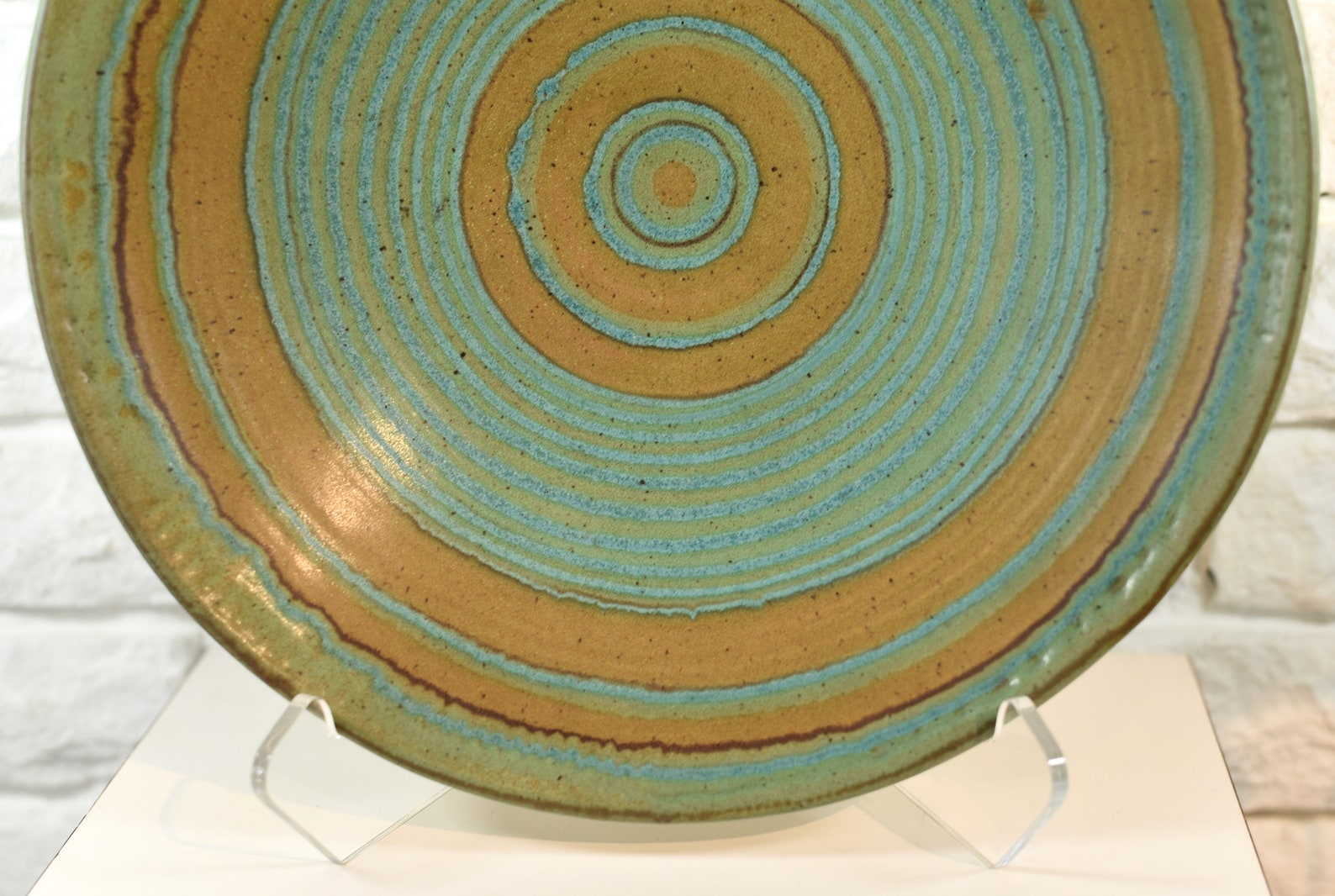 Glidden Pottery Fong Chow Green Mesa Large Bowl Plate Etsy