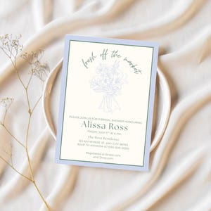 Fresh Off The Market Wedding Shower Invite