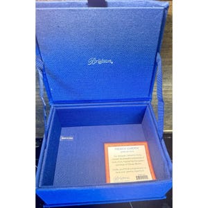Brighton French Garden Jewelry Box Embroidered Flowers Butterfly Blue NEW w/ TAG image 5