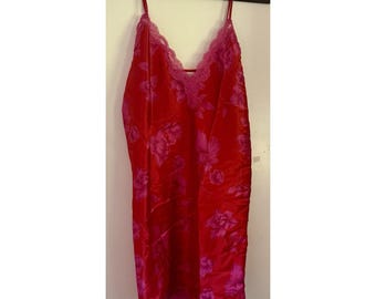 Lote de lencería vintage Victoria's Secret LA Intimates Josie, bata de satén con encaje