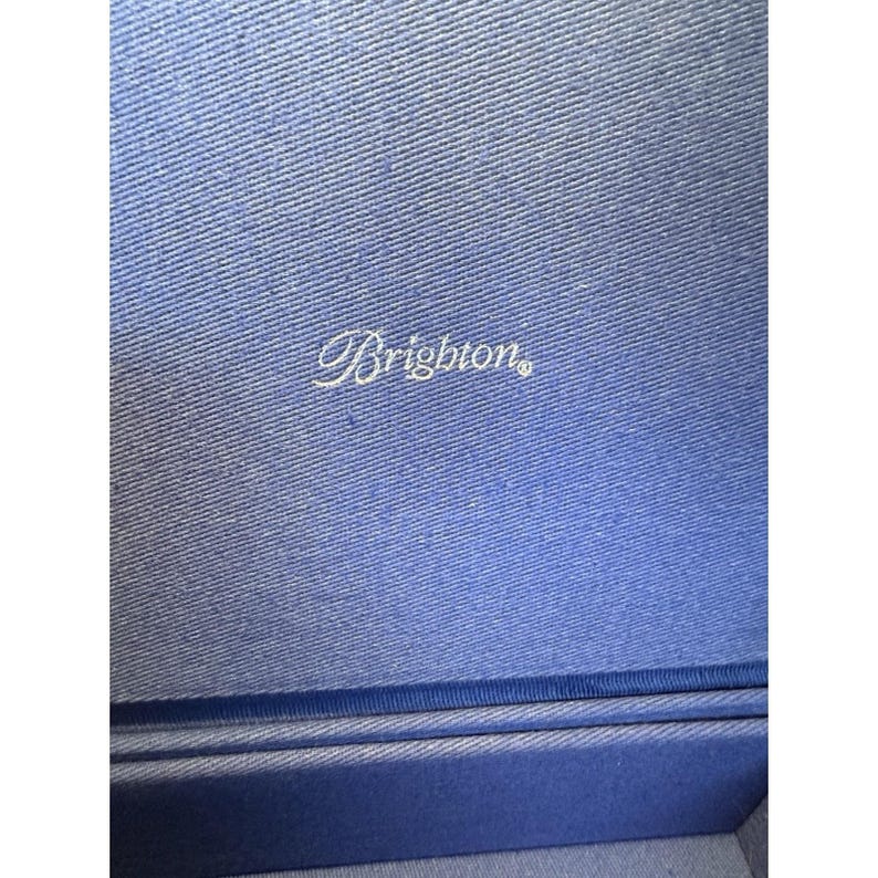 Brighton French Garden Jewelry Box Embroidered Flowers Butterfly Blue NEW w/ TAG image 4