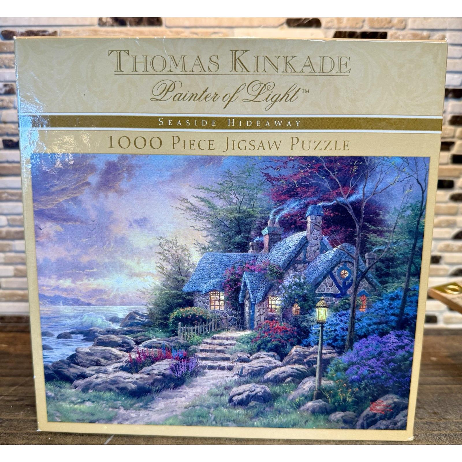 Ceaco Seaside Haven Puzzle By Thomas Kinkade – 2000 Piece Lighthouse Village Scene