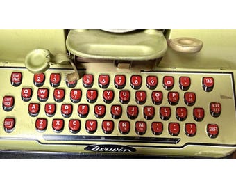Berwin Gold Lithographed Tin Toy Typewriter Western Stamping Corp. VTG 1950's