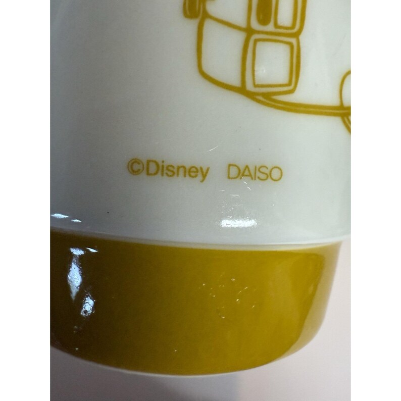 Disney Daiso Mickey Mouse Stacking Mug Set of 4 Yellow White image 8
