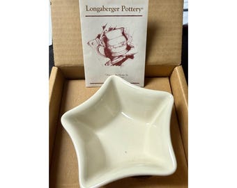 ロンガバーガー スモールスターディッシュ - ブルー - 廃盤品 - アメリカ製 新品未開封 ヴィンテージ