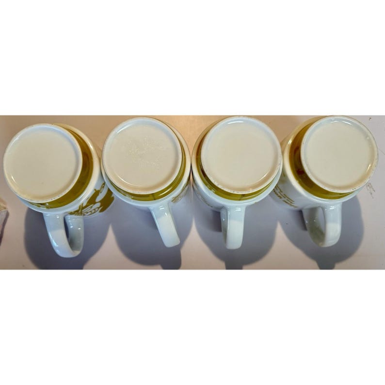 Disney Daiso Mickey Mouse Stacking Mug Set of 4 Yellow White image 10