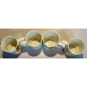 Disney Daiso Mickey Mouse Stacking Mug Set of 4 Yellow White image 3