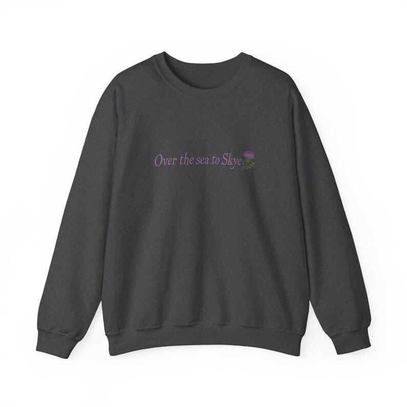 Over the Sea to Skye Shirt | Scottish Thistle Embroidery Sweatshirt | Outlander Shirt | Scotland Travel Shirt, Celtic Gift, Highland Shirt image 8