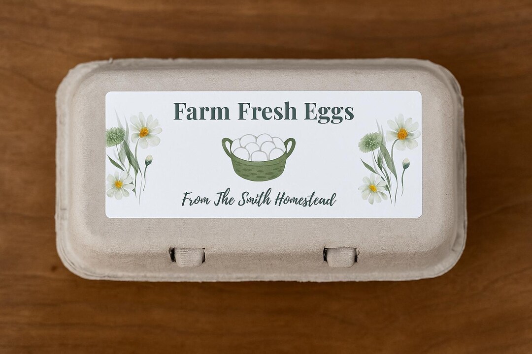Printable Egg Carton Labels - Farm Fresh Eggs - Chicken, Turkey ...