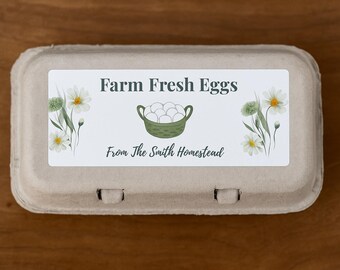 Printable Egg Carton Labels - Farm Fresh Eggs - Chicken, Turkey, & Pheasant Carton Stickers -Rustic Homestead Digital Download