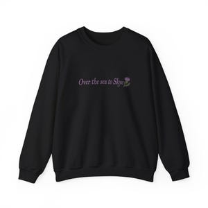 Over the Sea to Skye Shirt | Scottish Thistle Embroidery Sweatshirt | Outlander Shirt | Scotland Travel Shirt, Celtic Gift, Highland Shirt image 3
