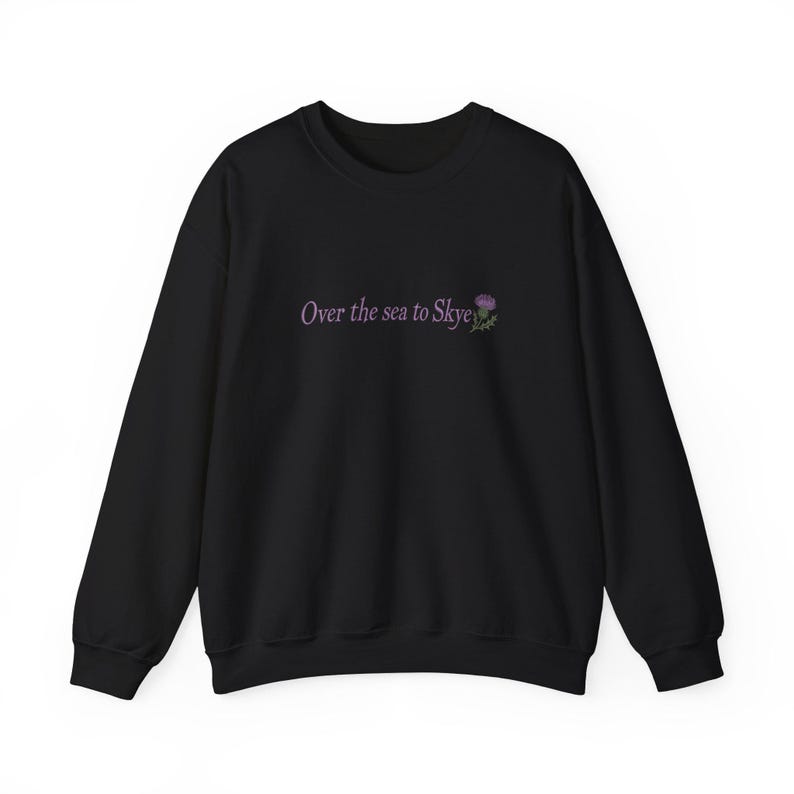 Over the Sea to Skye Shirt | Scottish Thistle Embroidery Sweatshirt | Outlander Shirt | Scotland Travel Shirt, Celtic Gift, Highland Shirt image 3
