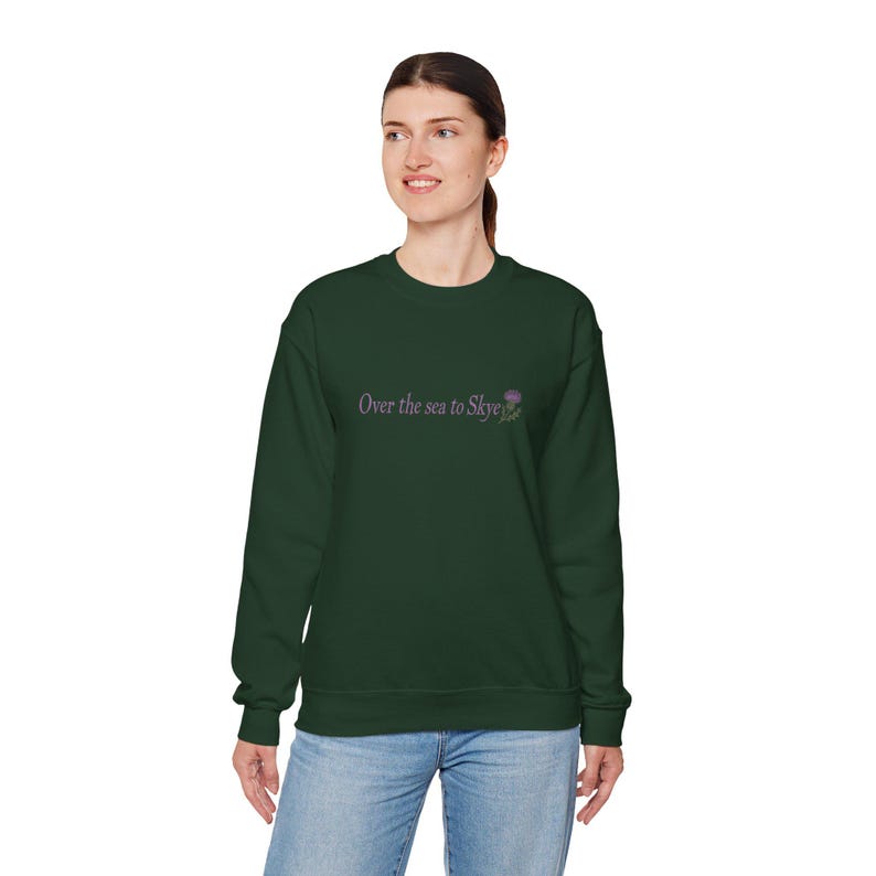 Over the Sea to Skye Shirt | Scottish Thistle Embroidery Sweatshirt | Outlander Shirt | Scotland Travel Shirt, Celtic Gift, Highland Shirt image 11