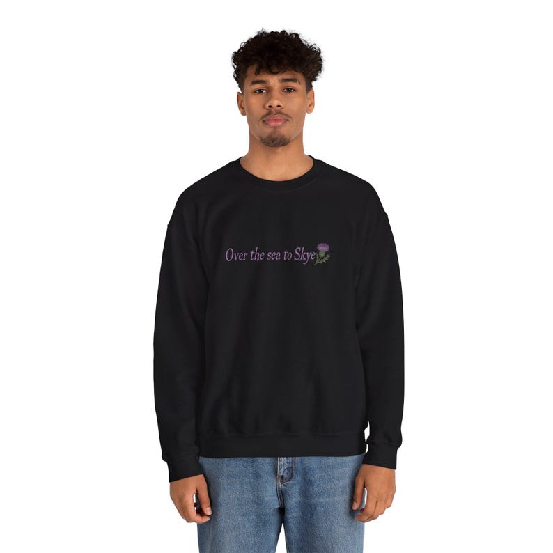 Over the Sea to Skye Shirt | Scottish Thistle Embroidery Sweatshirt | Outlander Shirt | Scotland Travel Shirt, Celtic Gift, Highland Shirt image 14