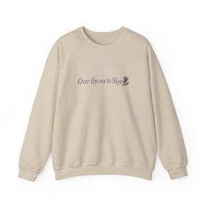 Over the Sea to Skye Shirt | Scottish Thistle Embroidery Sweatshirt | Outlander Shirt | Scotland Travel Shirt, Celtic Gift, Highland Shirt image 4
