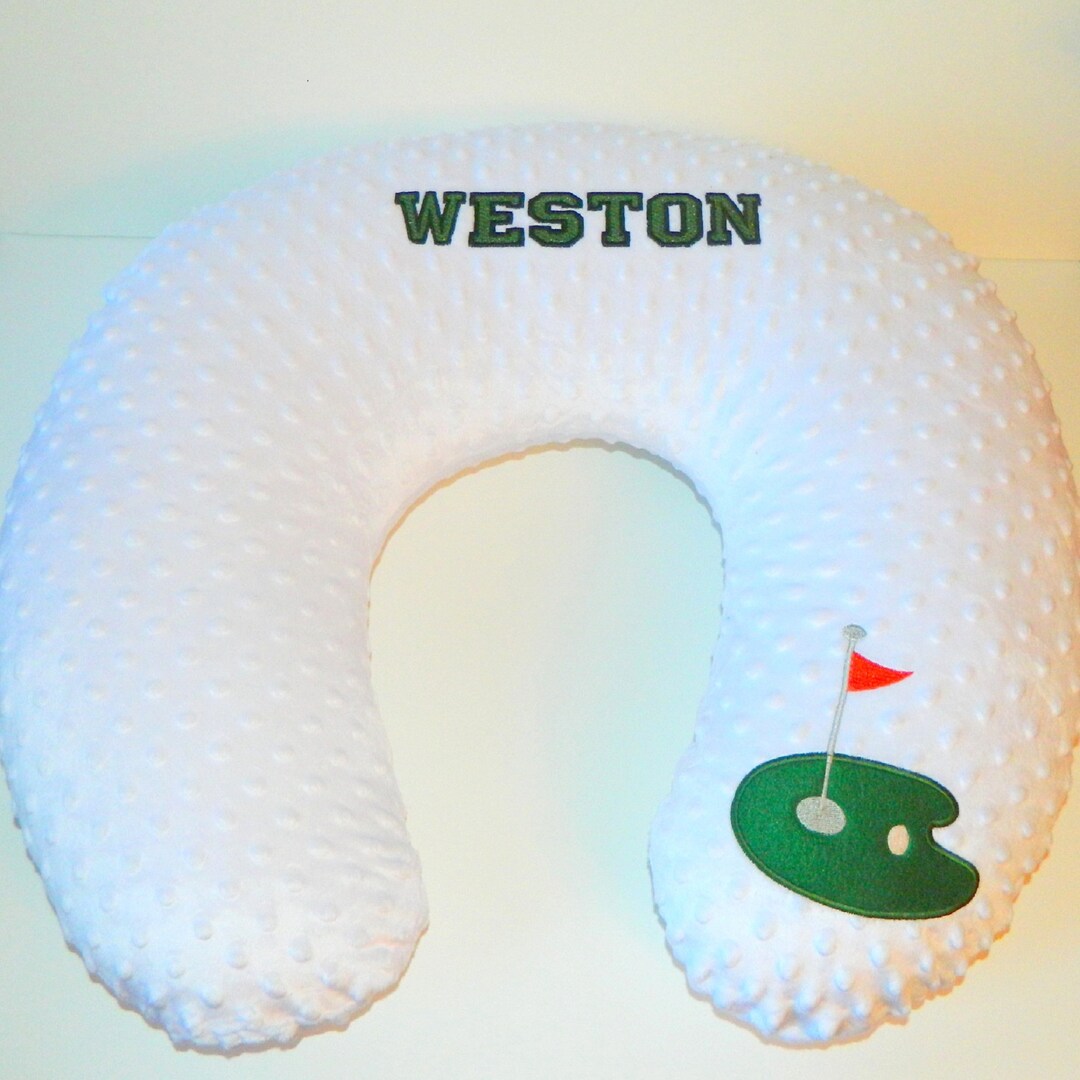 Nursing Pillow Cover, Golf Bobby Pillow Cover, Hole in One Minky