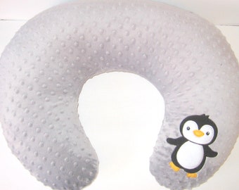 Bobby Cover, Penguin Breastfeeding Pillow Cover, Personalized Nursing Pillow Cover, Bobby Pillow Cover, Minky Baby Pillow CoverBaby Gift