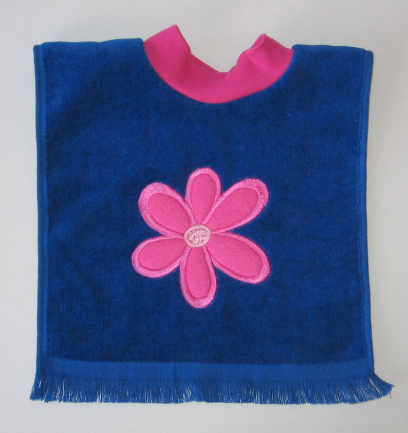 Baby Girl Large Bib Flower Bib Pullover Bib Towel Bib Etsy