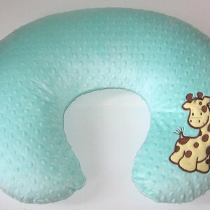 Giraffe Bobby Cover, Breastfeeding Pillow Cover, Personalized Nursing Pillow Cover, Bobby Pillow Cover, Minky Bobby Cover,  Baby Item