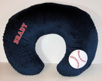 Personalized Nursing Pillow Cover, Baseball Bobby Pillow Cover, Breastfeeding Pillow Cover, Minky Baby Pillow Cover, CustomBaby Gift