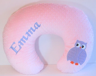 Bobby Cover, Owl Breastfeeding Pillow Cover, Personalized Nursing Pillow Cover, Baby Item, Bobby Pillow Cover, Minky Baby Pillow Cover