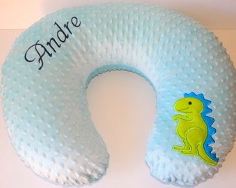 T Rex Dinosaur Personalized Nursing Pillow Cover, Bobby Cover, Breastfeeding Pillow Cover, Bobby Pillow Cover, Many Colors, Baby Item