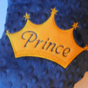 Bobby Cover, Prince Breastfeeding Pillow Cover, Personalized Nursing Pillow Cover, Crown Bobby Pillow Cover, Minky Baby Pillow Cover image 2