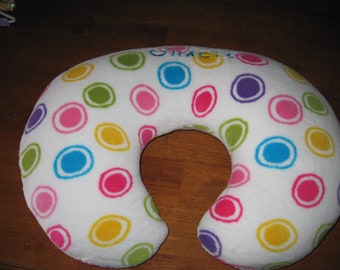 Polka Dot Lush Fleece Girl Nursing Pillow Cover, Ready To Ship Baby Item, Bobby Cover, Breastfeeding Pillow Cover, Baby Girl ItemBaby Gift