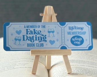 Fake Dating Romance Ticket Bookmark - Gift for Bookish Mom - Mother's Day Present