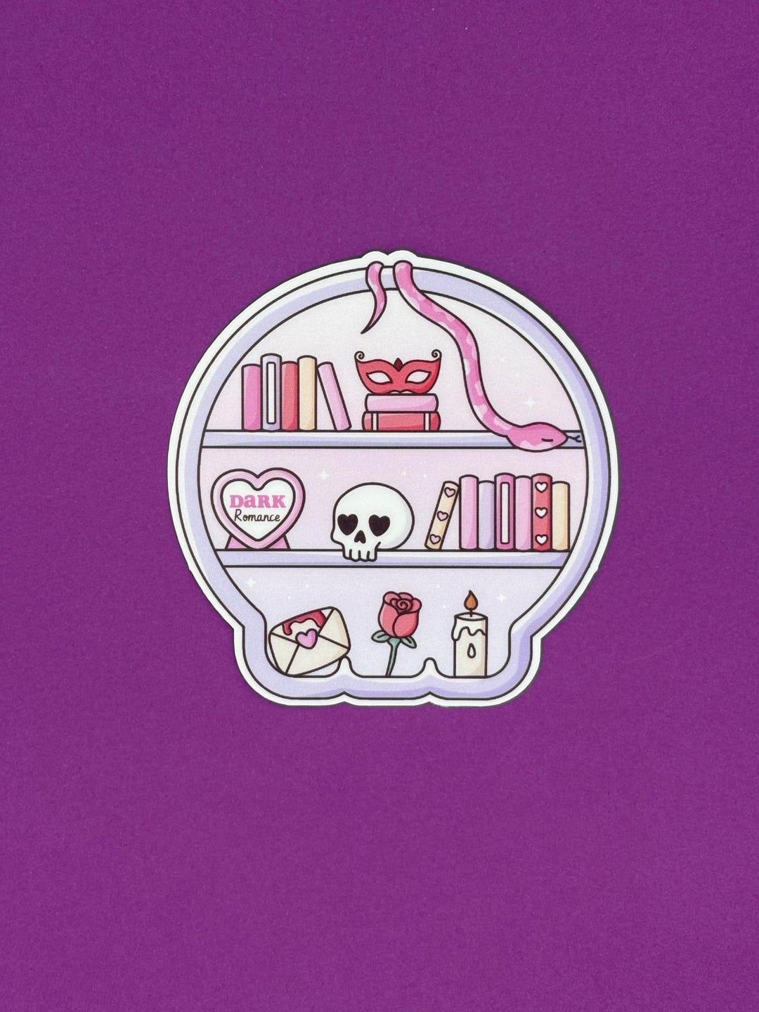 Dark Romance Bookshelf Sticker – Goth Reader Gift - Etsy