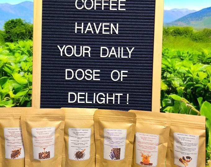 Featured listing image: Gourmet Arabica Coffee Sampler – Coffee Flavors Petite Bags