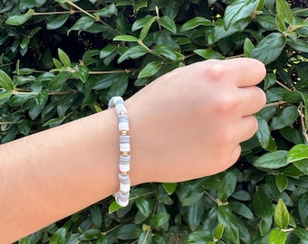 Classic Gold Filled and Clay Bead Bracelet