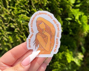 Pop Star Inspired Sticker, Fresh Out the Slammer, Concert Era Merch, Vinyl Sticker for Music Fans, Singer Gift, Album Aesthetic Decal