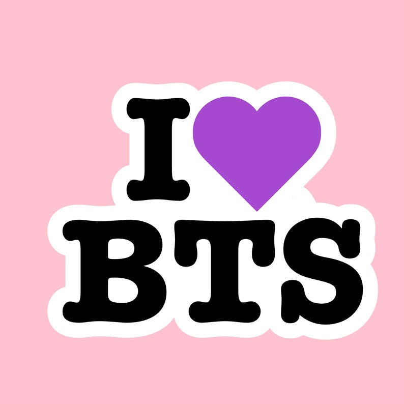 BTS Aesthetic Sticker • K-Pop Army Sticker • Cute BTS Laptop Sticker • Kpop Vinyl SticKer BTS Sticker • K-Pop Sticker • Army Gift Laptop