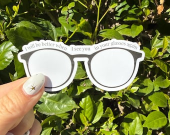 Heated RivalryHollander & Rosanov Sticker Glasses, Bookish sticker, book lover gift, kindle sticker, kindle gift, laptop sticker