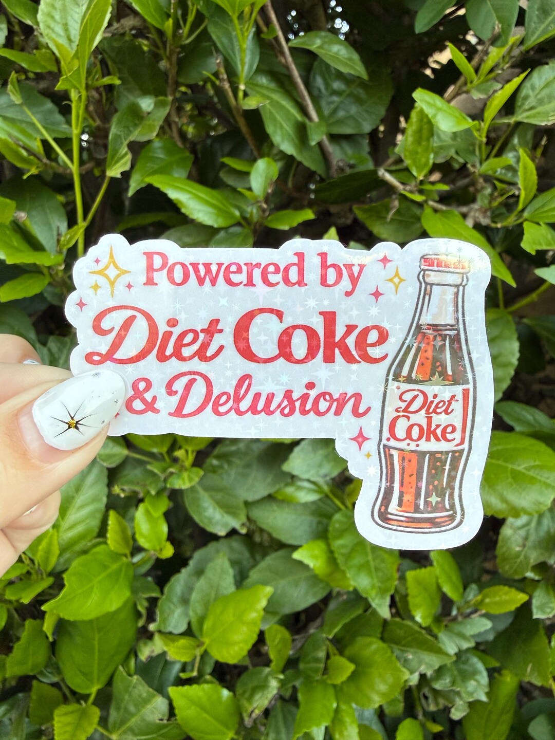 Delusion Graphics Sticker Powered by Diet Coke & Delusion Sticker, Bookish Sticker, Book Lover ...
